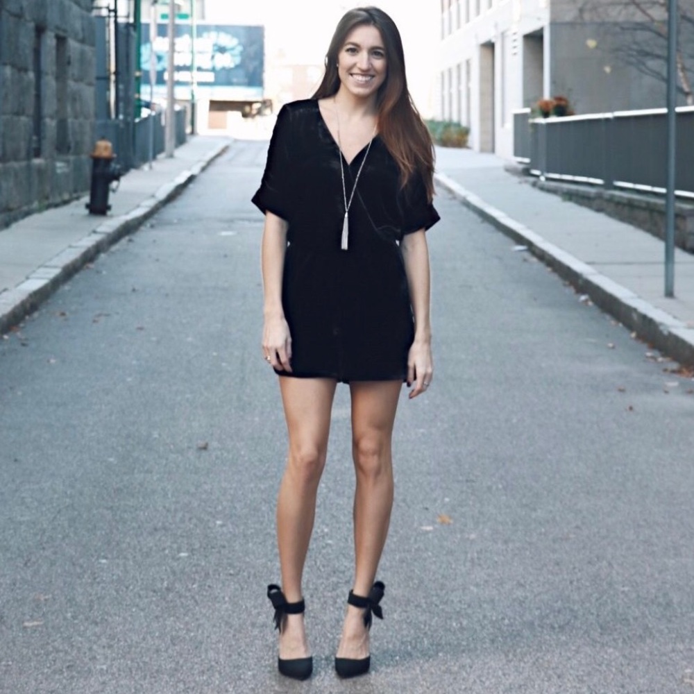 Velvet Romper Ann Taylor Loft